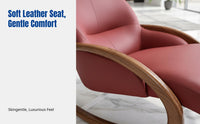 Modern Chinese Hardwood Rocking Chair, Designer Recliner, Ergonomic Lounge Sofa for Living Room, Balcony, Home