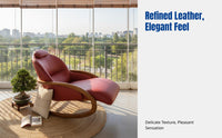 Modern Chinese Hardwood Rocking Chair, Designer Recliner, Ergonomic Lounge Sofa for Living Room, Balcony, Home