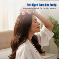 Waterproof Electric Scalp Massager, 8-Prong Kneading, Red Light Hair Care Device
