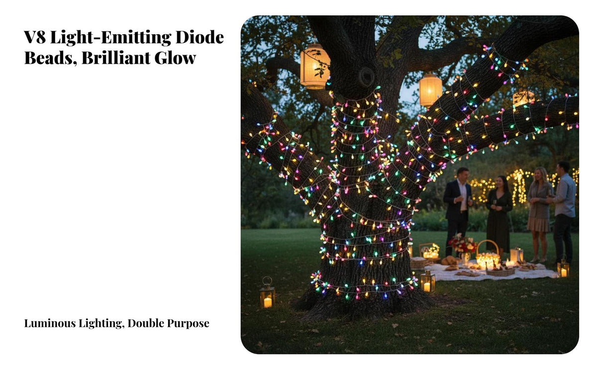 Solar LED Waterproof Color Changing Fairy Lights, Outdoor Decor for Trees, Fences