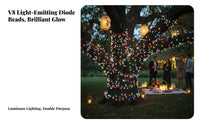 Solar LED Waterproof Color Changing Fairy Lights, Outdoor Decor for Trees, Fences