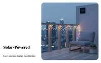Solar LED Waterproof Color Changing Fairy Lights, Outdoor Decor for Trees, Fences