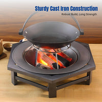 Cast Iron Fire Pit, Vintage Wood Burning Heater, Charcoal Stove, Outdoor Winter Heating, Rural Home