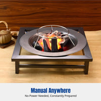 Cast Iron Fire Pit, Vintage Wood Burning Heater, Charcoal Stove, Outdoor Winter Heating, Rural Home