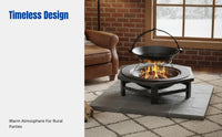 Cast Iron Fire Pit, Vintage Wood Burning Heater, Charcoal Stove, Outdoor Winter Heating, Rural Home