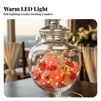 Valentine's Day Heart LED Battery Operated, Red Rose Cream Mix, Wedding Party Decor