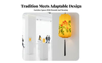 Colorful Chinese Fabric Lantern, Hand-Painted Hanging Light, Timeless Decor for Restaurant, Wedding