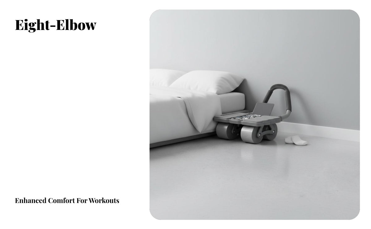 4-Wheel Ab Roller, Auto-Return, Home Fitness, Unisex, Upgraded Design