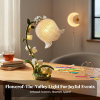 DIY Lily of the Valley Lamp Kit tube Cleaner Floral Luminaire Light House Decoration for Crafters, Girls, Bedroom