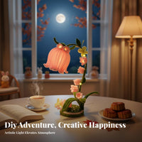 DIY Lily of the Valley Lamp Kit tube Cleaner Floral Luminaire Light House Decoration for Crafters, Girls, Bedroom