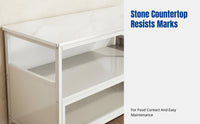 Rock Slab Sideboard, Multi-Tier Kitchen Storage Rack, Freestanding Organizer for Microwave Oven