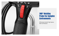 360° Rotating Commercial HD Inspection Camera, 1080P, Flexible Probe for Automotive Maintenance, Pipeline, Carbon Buildup