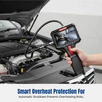 360° Rotating Commercial HD Inspection Camera, 1080P, Flexible Probe for Automotive Maintenance, Pipeline, Carbon Buildup