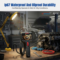 360° Rotating Commercial HD Inspection Camera, 1080P, Flexible Probe for Automotive Maintenance, Pipeline, Carbon Buildup
