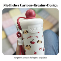 Student Cartoon Insulated Water Bottle, 316 Stainless Steel, Leakproof Portable