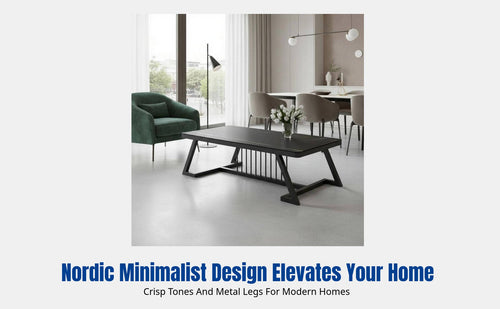 Sintered Stone Coffee Table, Modern Minimalist, Small Apartment, Living Room, Nordic Style, Combination Design