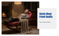 Modern Chinese hardwood rocking chair, ergonomic recliner, single sofa for living room or balcony