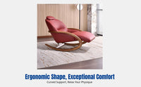 Modern Chinese hardwood rocking chair, ergonomic recliner, single sofa for living room or balcony