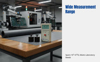 Heavy Surface Resistance Tester Data Hold Digital Surface Resistivity Meter Kit Measures Temperature and Humidity for Quality Control Inspectors