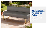Salon Waiting Sofa Bench, Modern Minimalist Reception Chair, Multi-Color, Commercial Lounge Seating