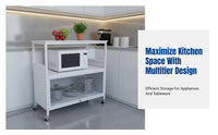 Rock Slab Sideboard, Multi-Tier Kitchen Storage Rack, Freestanding Organizer for Microwave Oven