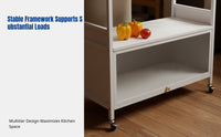 Rock Slab Sideboard, Multi-Tier Kitchen Storage Rack, Freestanding Organizer for Microwave Oven