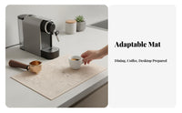 PU Leather Placemat, Waterresistant, Oilresistant, Heat-Insulated, Modern Floral Table Mat for Dining, Coffee Machine, Wash drink mat