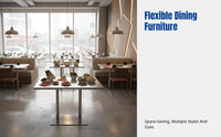 Stainless Steel Dining Table Set, Rustic Restaurant Furniture, Double Soft Booth Sofa, Hot Pot Buffet Chairs