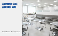 Stainless Steel Dining Table Set, Rustic Restaurant Furniture, Double Soft Booth Sofa, Hot Pot Buffet Chairs