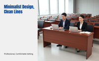 Conference Table, Solid Wood Rectangular Desk, Office Meeting Table, Multi-Scene Use, Polished Surface, Timeless Color