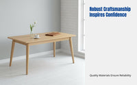 Hardwood Dining Table and Chair Set, Nordic Minimalist Rectangular, Modern Kitchen