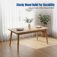 Hardwood Dining Table and Chair Set, Nordic Minimalist Rectangular, Modern Kitchen