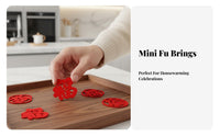 Mini Red Fu Sticker, Chinese Decor, Housewarming, Ceremony, Random Assortment