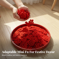Mini Red Fu Sticker, Chinese Decor, Housewarming, Ceremony, Random Assortment