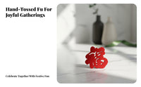 Mini Red Fu Sticker, Chinese Decor, Housewarming, Ceremony, Random Assortment