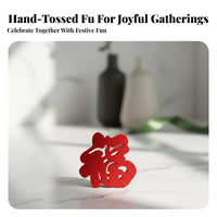 Mini Red Fu Sticker, Chinese Decor, Housewarming, Ceremony, Random Assortment