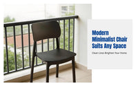 Dining Chair, Stackable, Thickened Seat, Modern Minimalist, Black, Ergonomic Backrest for Home, Kitchen, Restaurant
