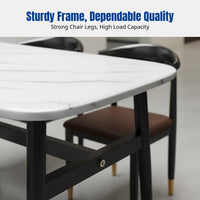 Rectangular Marble Pattern Dining Table, Modern Minimalist, Home, Kitchen