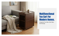 Movable Tea Table, Tea Cart, Multi-Functional Sofa Side Cabinet, Boiling Water Station for Living Room