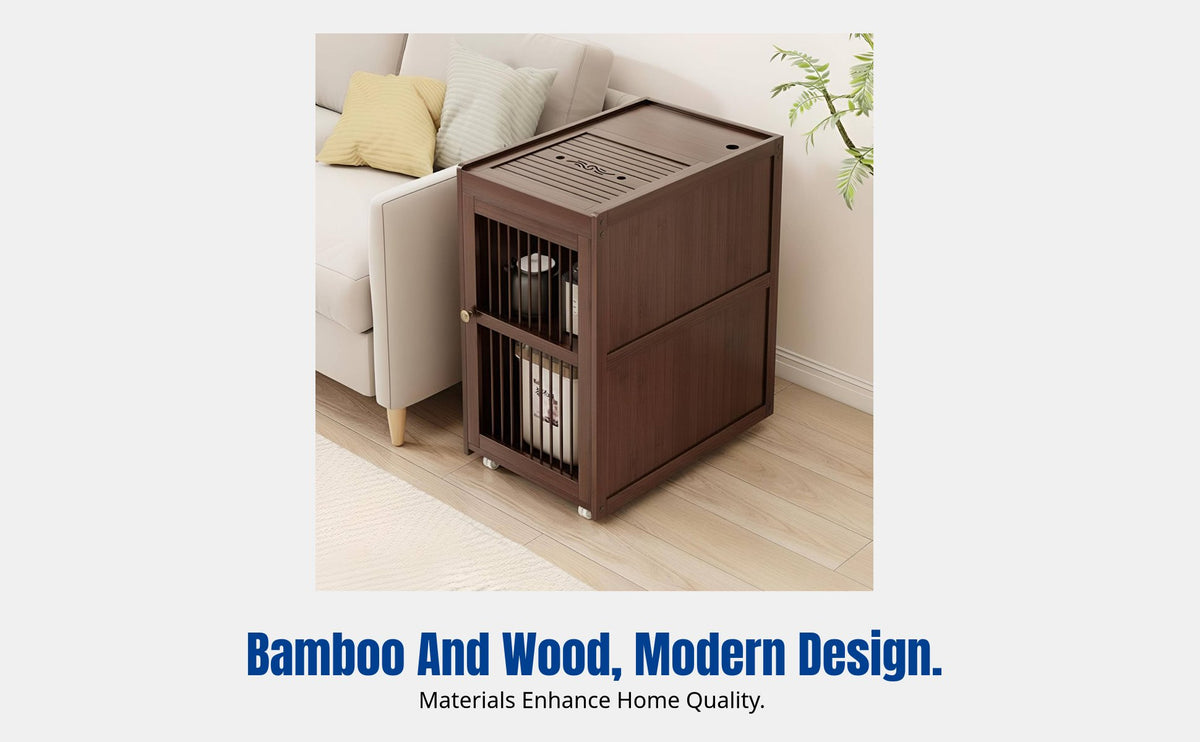 Movable Tea Table, Tea Cart, Multi-Functional Sofa Side Cabinet, Boiling Water Station for Living Room