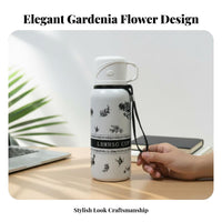 Gardenia Insulated Bottle, 316 Stainless Steel, Portable, High Capacity, Student