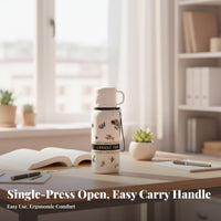Gardenia Insulated Bottle, 316 Stainless Steel, Portable, High Capacity, Student