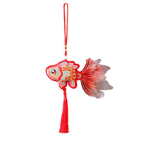 Festive Koi Fish Hanging, Embroidered Tassel, Entryway Decor, Chinese New Year