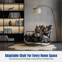 Single Sofa Chair, Nordic Minimalist Lounge Chair, Designer Armchair for Living Room and Balcony, Relaxing Rocking Chair