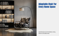 Single Sofa Chair, Nordic Minimalist Lounge Chair, Designer Armchair for Living Room and Balcony, Relaxing Rocking Chair