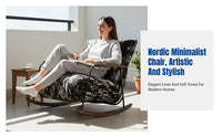 Single Sofa Chair, Nordic Minimalist Lounge Chair, Designer Armchair for Living Room and Balcony, Relaxing Rocking Chair