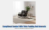 Single Sofa Chair, Nordic Minimalist Lounge Chair, Designer Armchair for Living Room and Balcony, Relaxing Rocking Chair