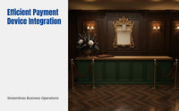 Retro Coffee Bar Counter, Reception Desk, Cashier Station, Modern Commercial Space, Ideal for Cafe, Bakery, Milk Tea Shop