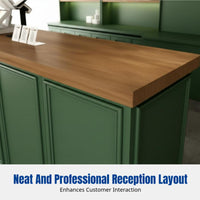 Retro Coffee Bar Counter, Reception Desk, Cashier Station, Modern Commercial Space, Ideal for Cafe, Bakery, Milk Tea Shop
