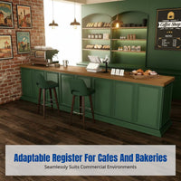 Retro Coffee Bar Counter, Reception Desk, Cashier Station, Modern Commercial Space, Ideal for Cafe, Bakery, Milk Tea Shop